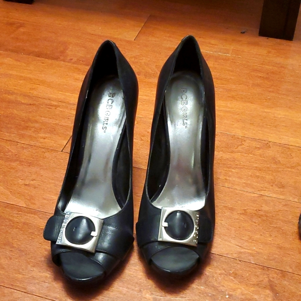 BCBGirls 3 inch open toed heels